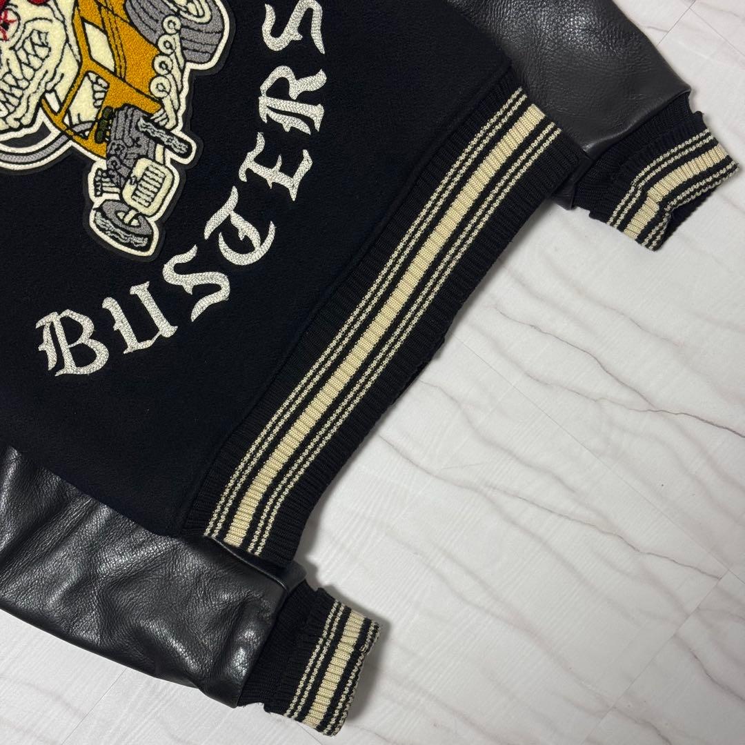 極美品✨ホワイトビル×Letterman クランクバスターズ レザースタジャンS