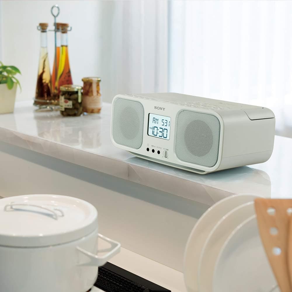 ソニー 赤外線 CDラジオカセットレコーダー CFD-S401 ホワイト