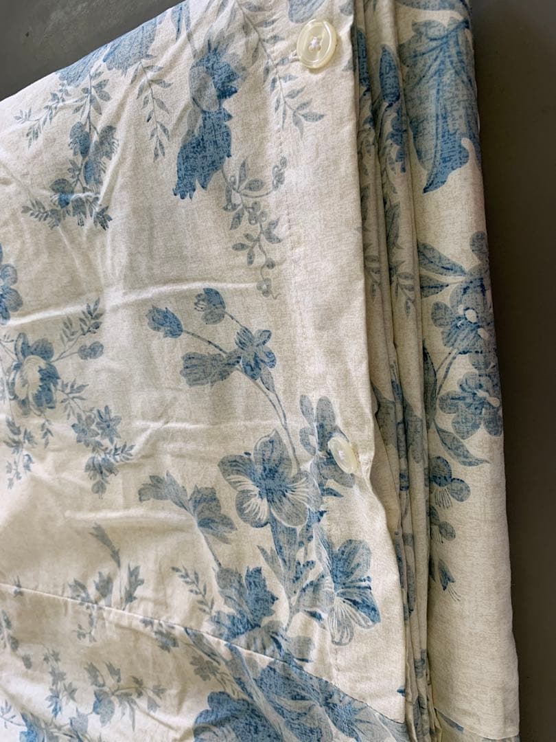 Ralph Laurenラルフローレン、掛け布団カバー ブルー花柄ユニークな模様