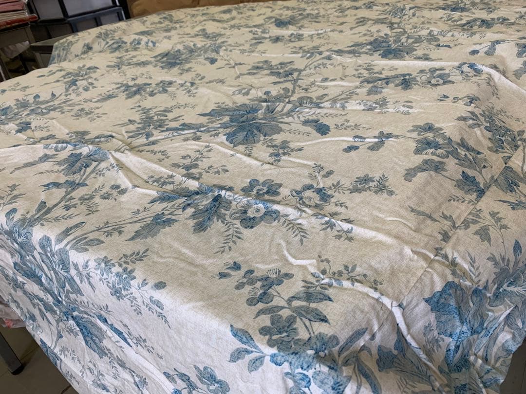 Ralph Laurenラルフローレン、掛け布団カバー ブルー花柄ユニークな模様