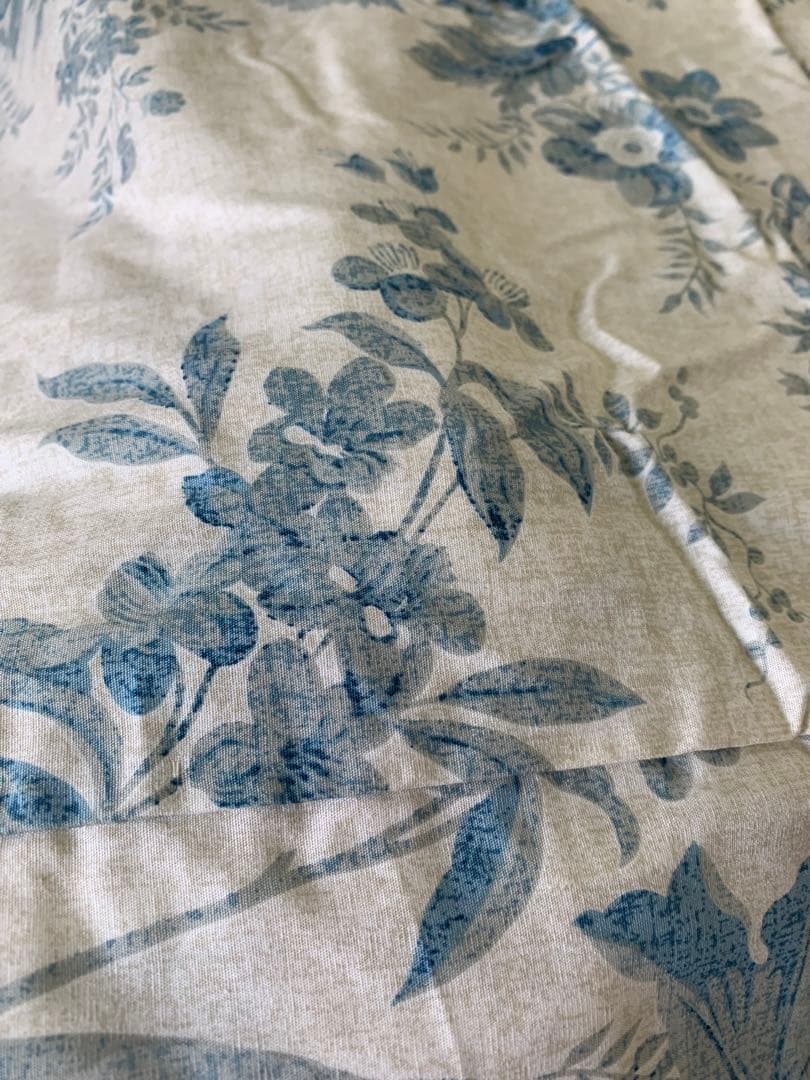 Ralph Laurenラルフローレン、掛け布団カバー ブルー花柄ユニークな模様