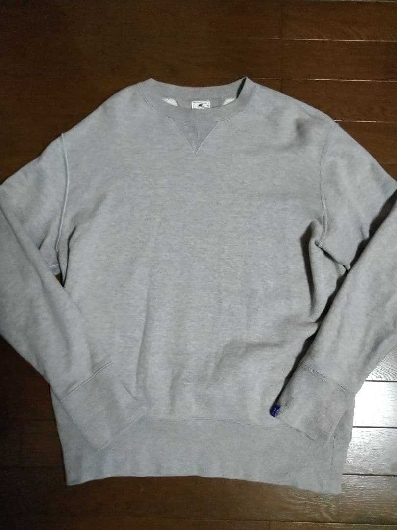 ループウィラー LW01 丸胴吊り編みクルースウェット グレーメランジ L