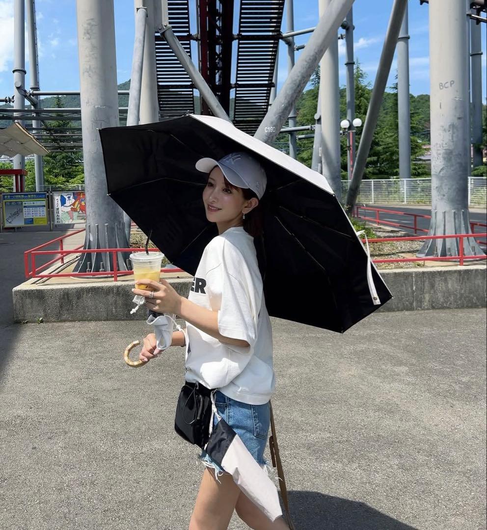 しーちゃん 日傘　晴雨兼用　傘　折りたたみ　あいりちゃん　ネイビー　しぃちゃん
