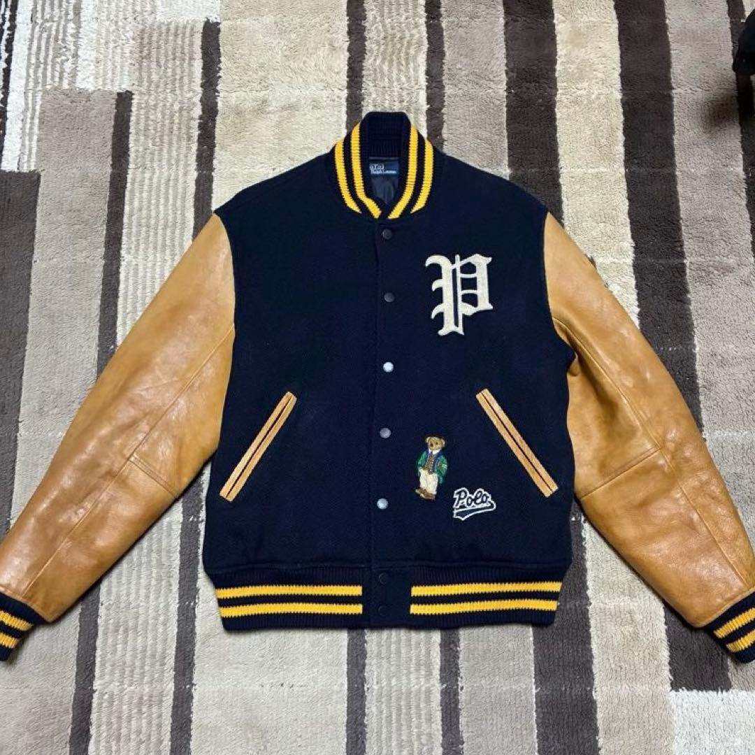 Polo Ralph Lauren スタジャン M ネイビー/キャメル