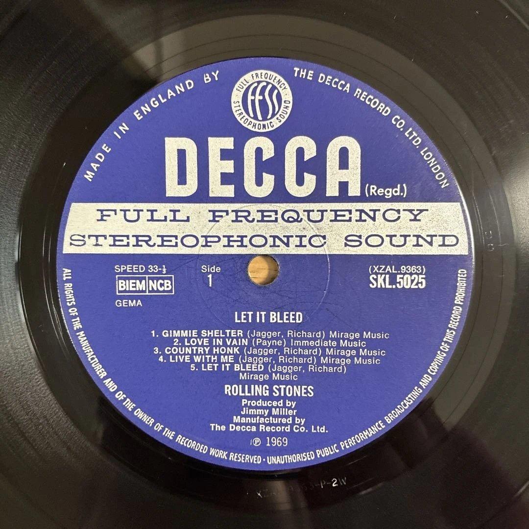 ローリングストーンズ 名盤 レコード レットイットブリード　UKオリジナル盤