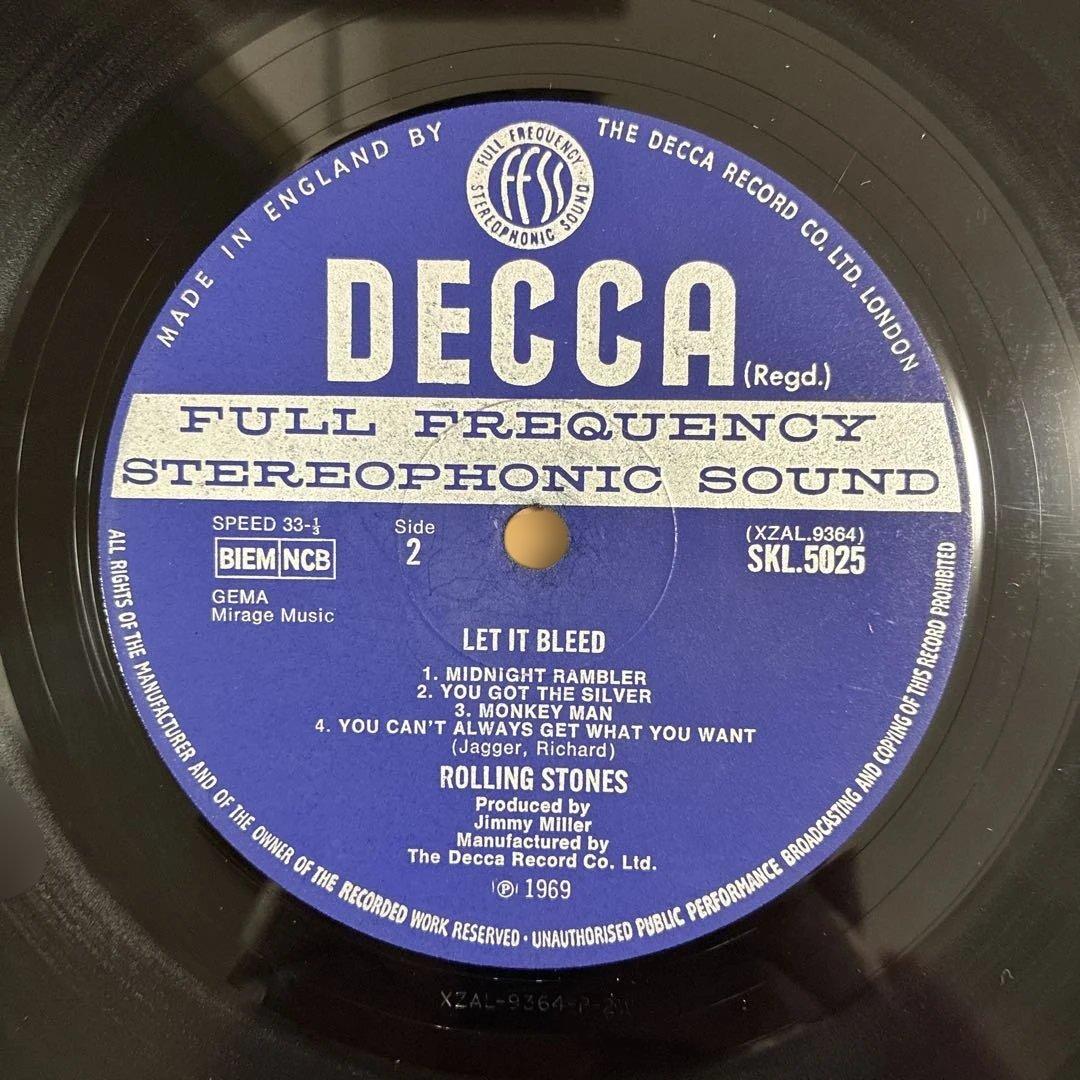 ローリングストーンズ 名盤 レコード レットイットブリード　UKオリジナル盤