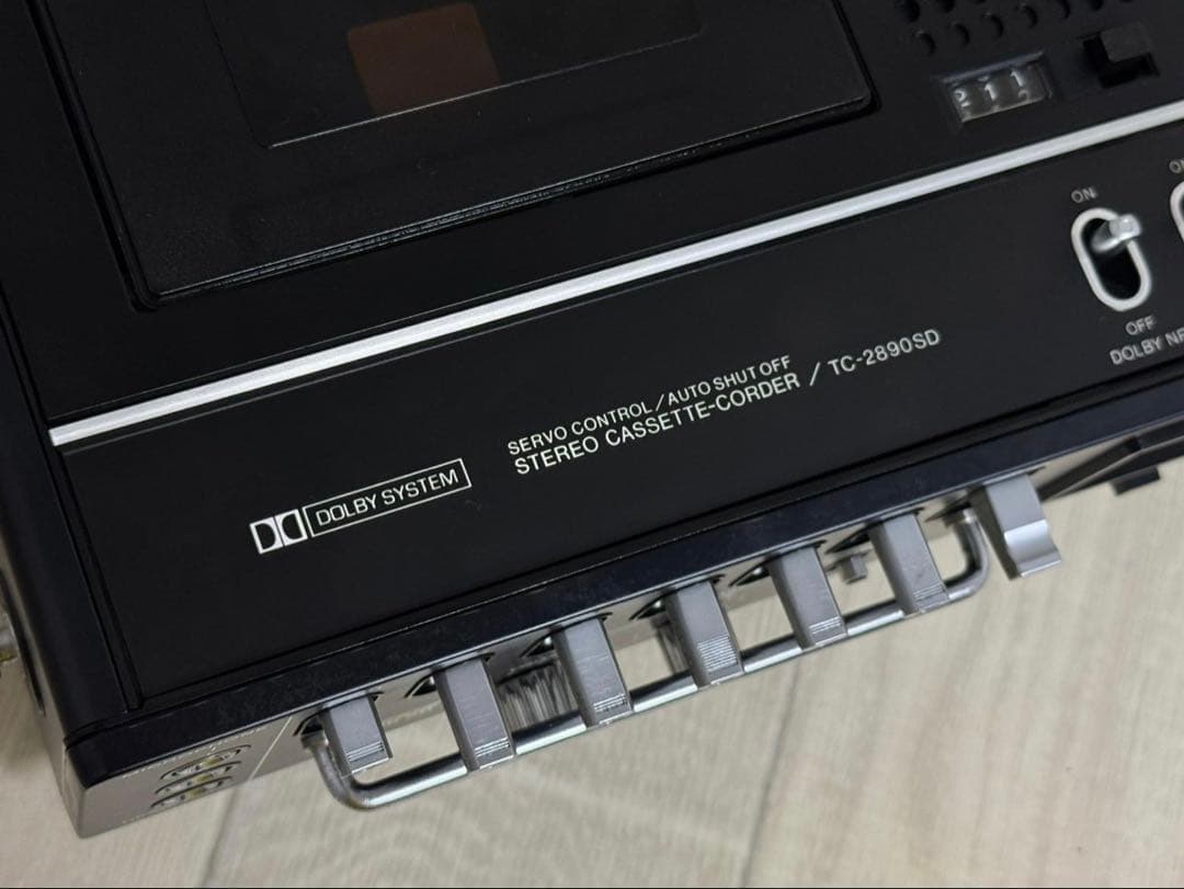 動作品SONYソニーデンスケ TC-2890SD昭和レトロ 希少カセットデッキ