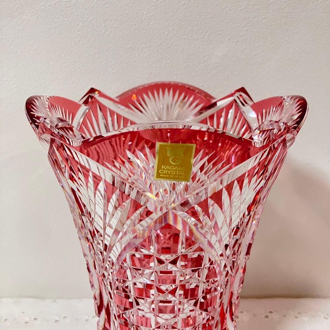 専用 江戸切子 カガミクリスタル 花瓶 フラワーベース