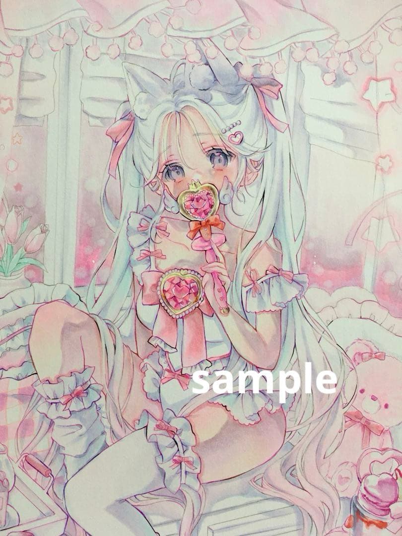 F4サイズ　原画　『よわよわ魔法少女♡』