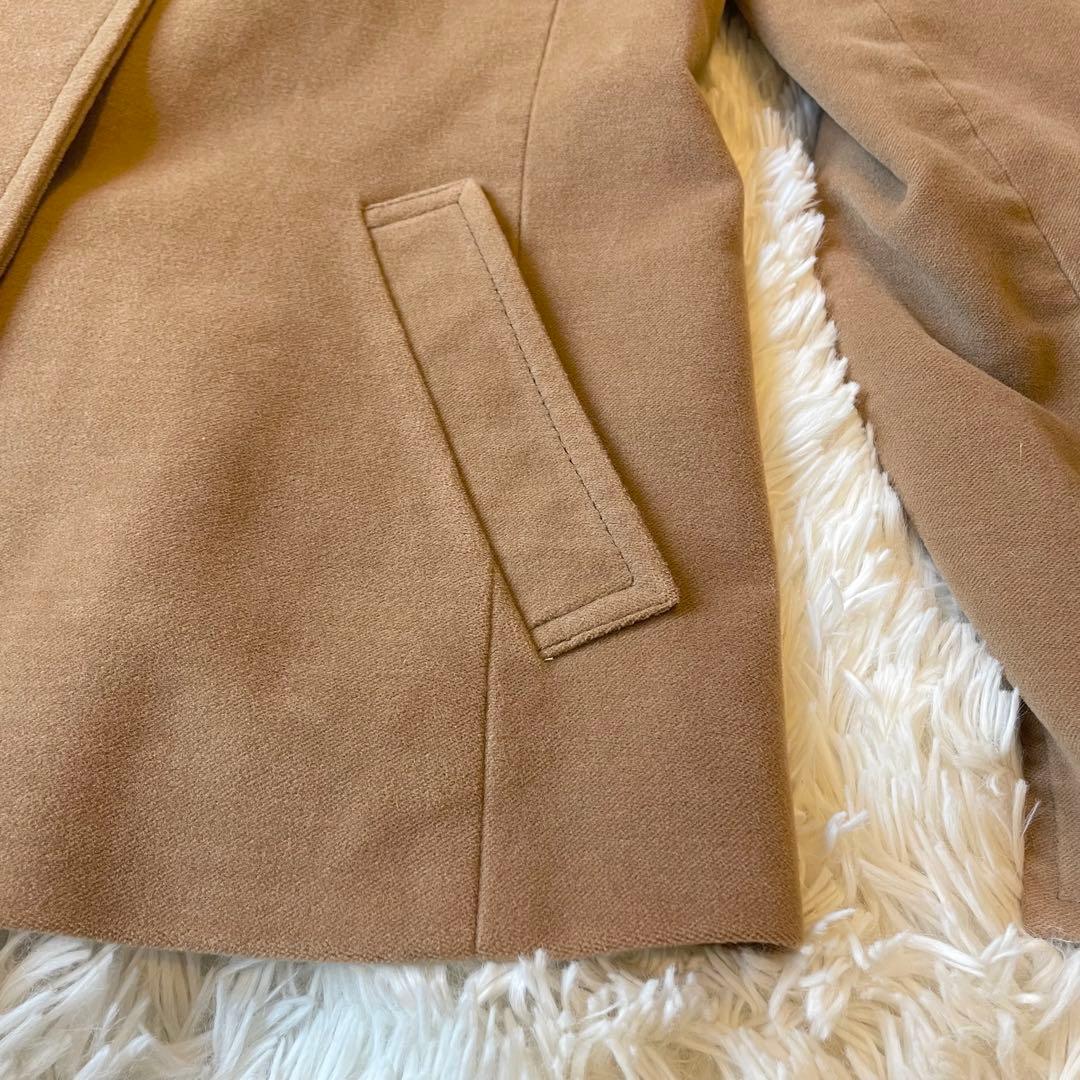 美品✨バーバリー ロンドン L相当 ウールコート 上質ショートコート レザー切替