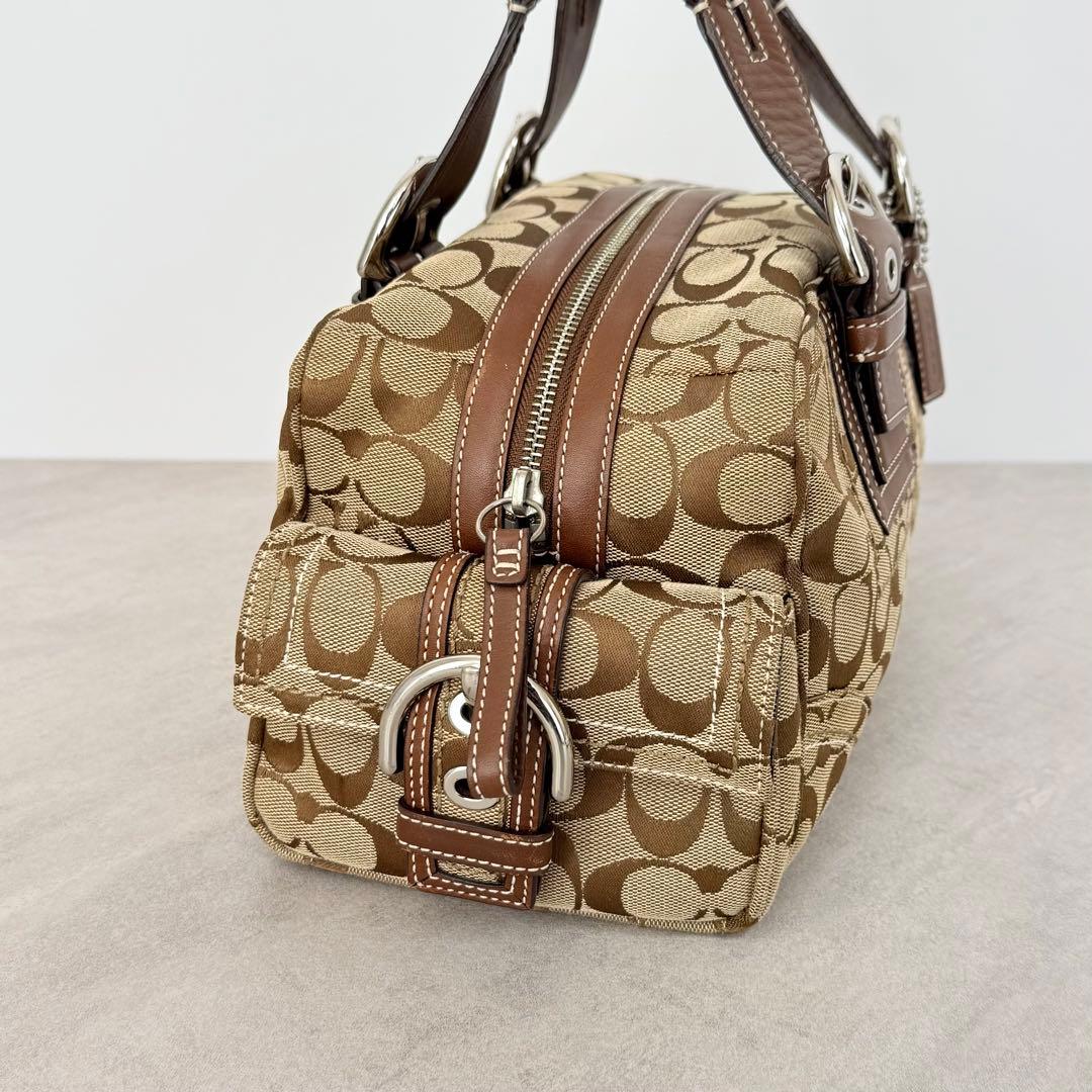 バッグ Coach Signature Canvas Satchel Bag