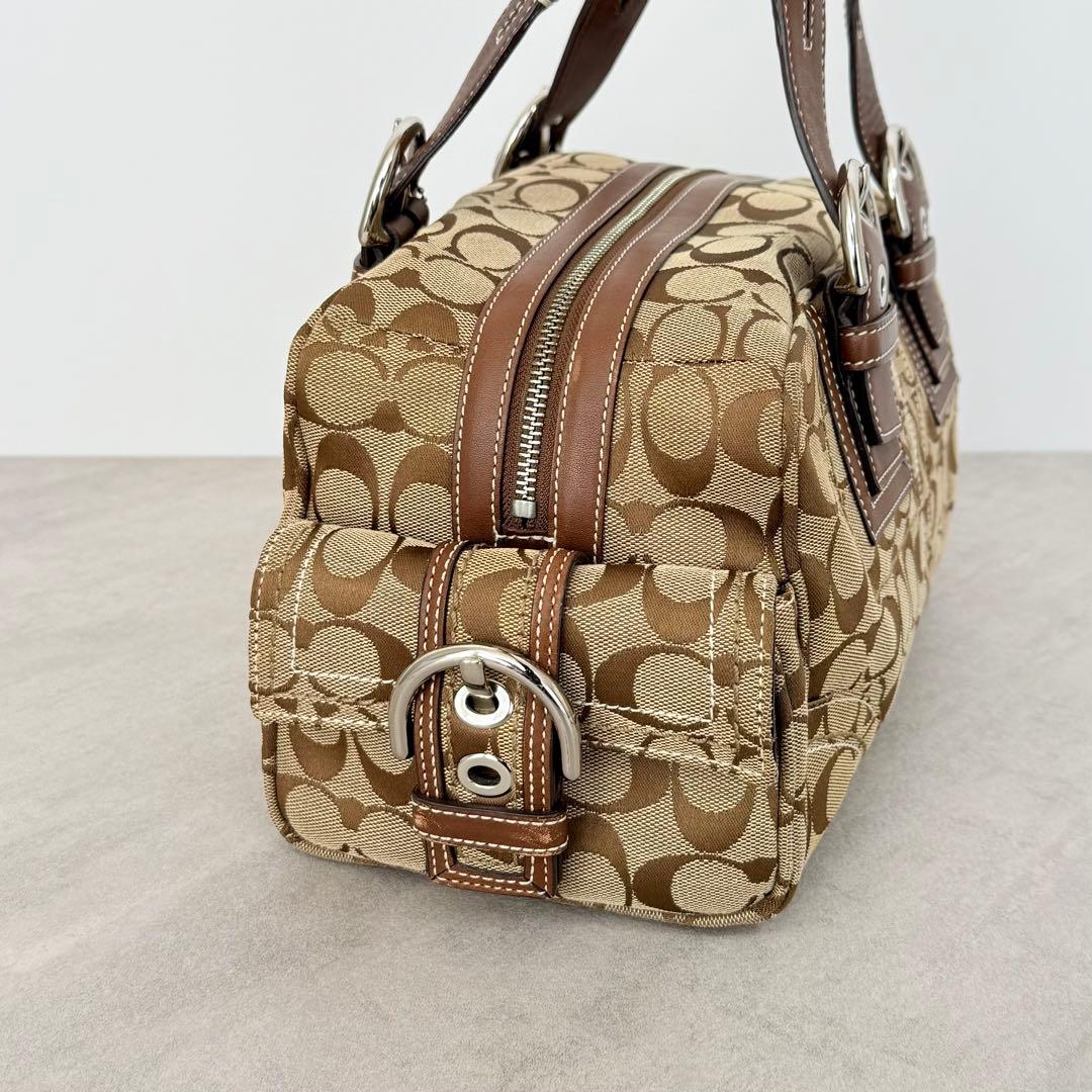 バッグ Coach Signature Canvas Satchel Bag