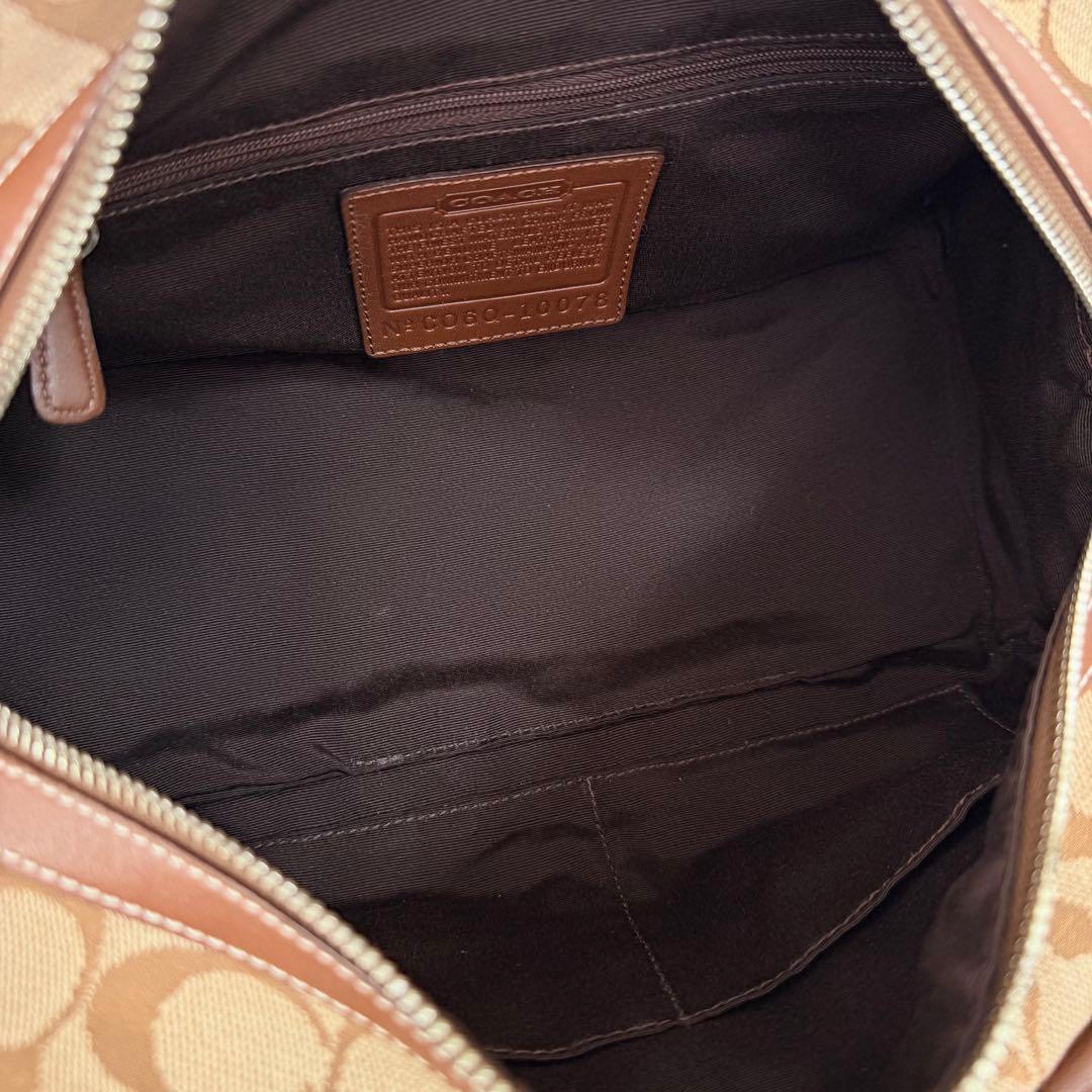 バッグ Coach Signature Canvas Satchel Bag