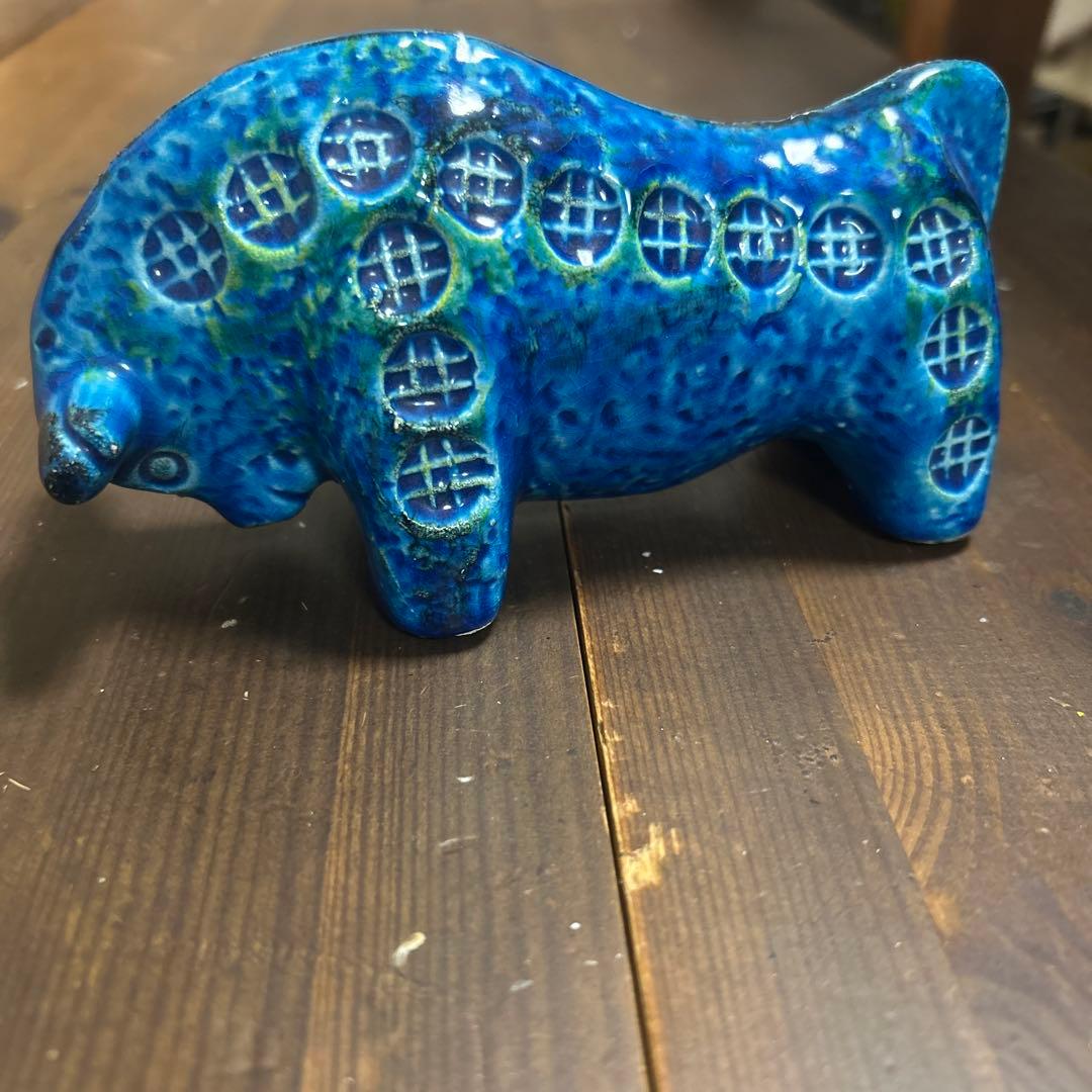 FLAVIA/BITOSSI ビトッシ　リミニブルー　牛　陶器置物　イタリア製