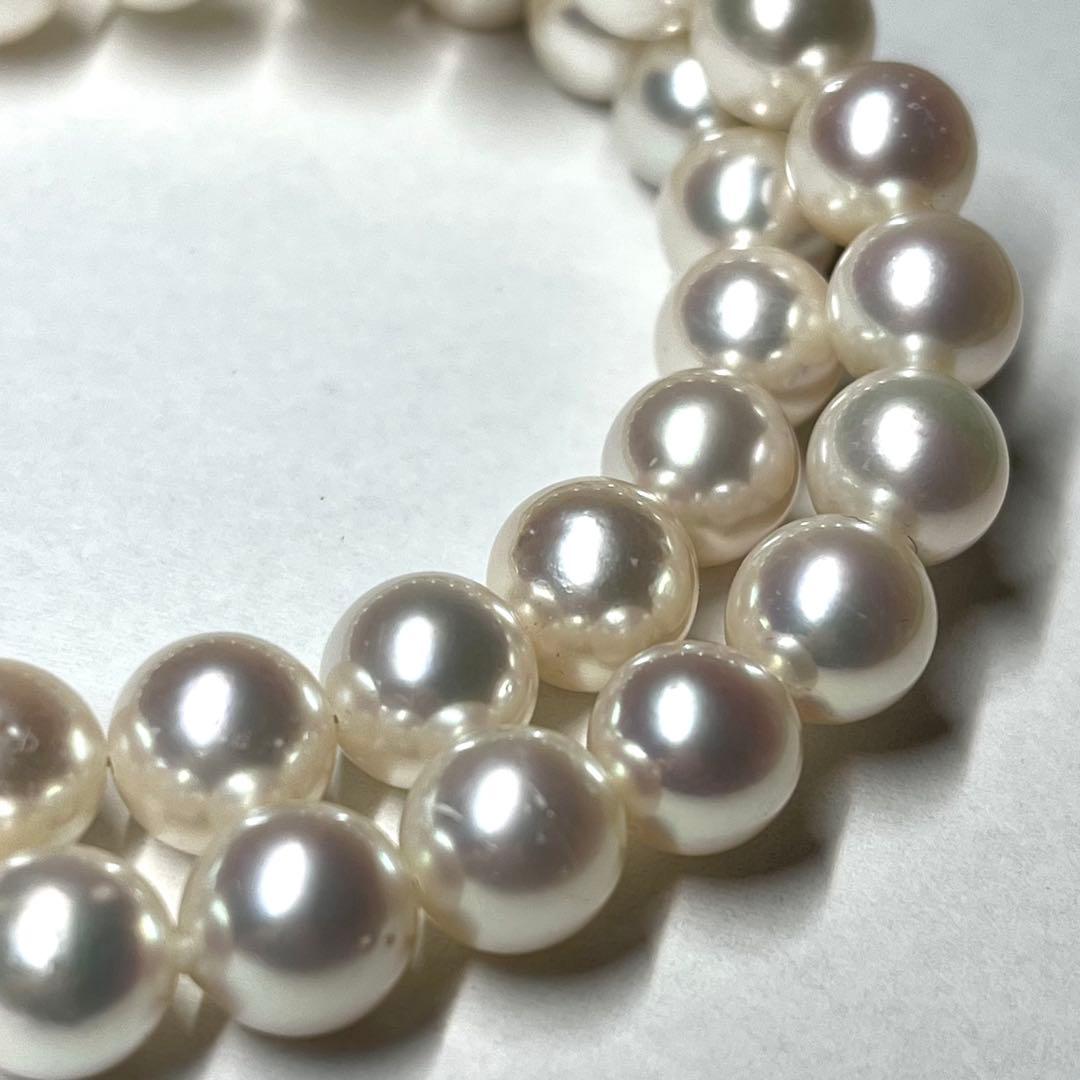 花珠級✨大珠 9.0-9.5mm あこやネックレス サンヨウパール 本真珠 SV