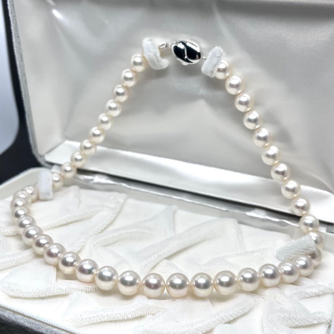 花珠級✨大珠 9.0-9.5mm あこやネックレス サンヨウパール 本真珠 SV