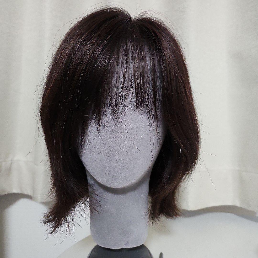 【mi】即日発送　人毛　ダークブラウン ショート　Sサイズ