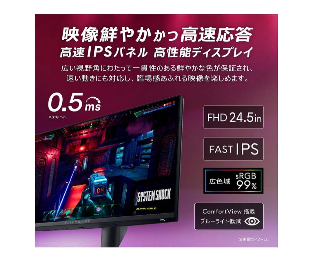 DELL ALIENWARE AW2523HFゲーミングモニター 360HZ