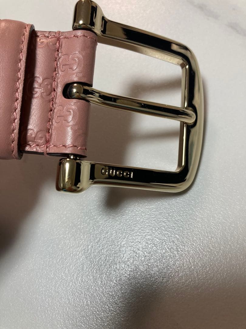 ✨️未使用✨️GUCCI ピンク レザーベルト