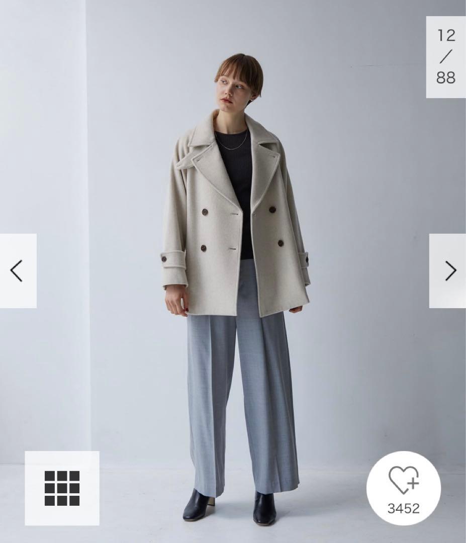 新品タグ付 TOP BEIGE アーバンリサーチ　スーパー100メルトンPコート