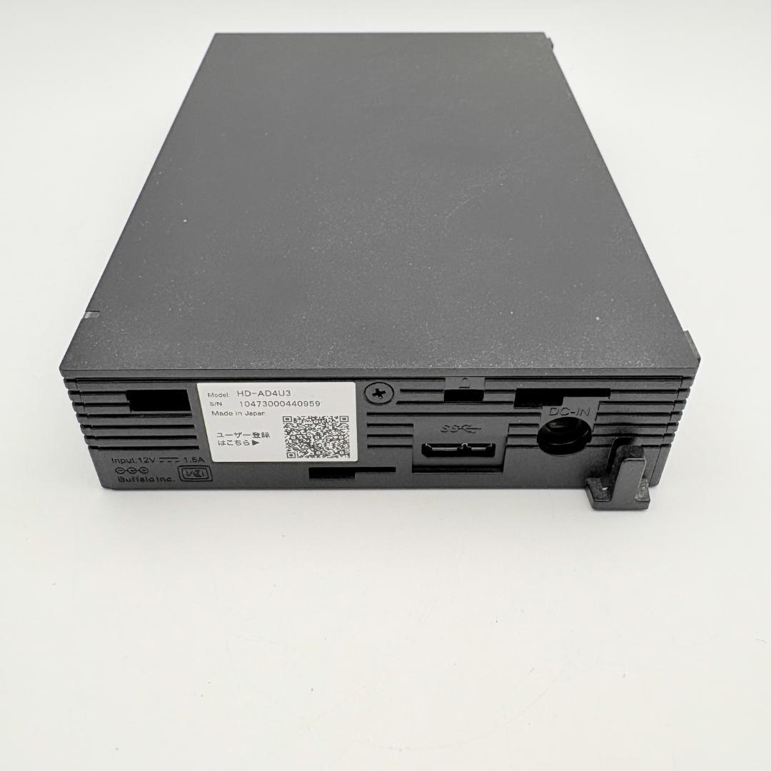 BUFFALO バッファロー 外付けHDD 4TB HD-AD4U3 動作確認済