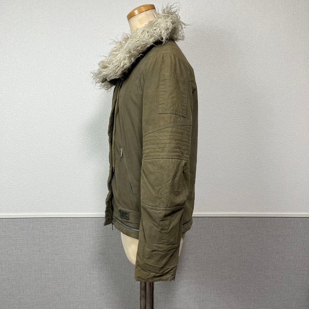最終値下げ　HELMUT LANG オリーブ ファー ジャケット イタリア製
