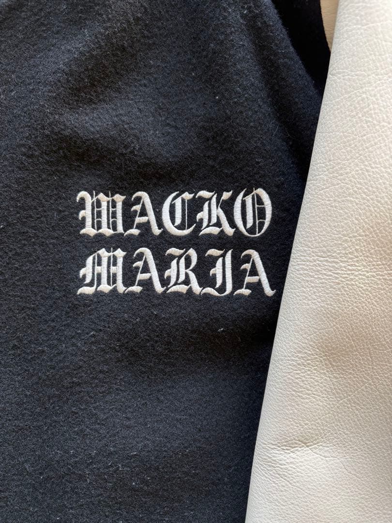 WACKO MARIA LEATHER VARSITY JACKET スタジャン