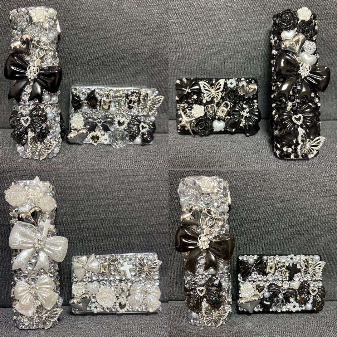 IQOS アイコス　イルマワン　イルマi ケース　デコ　ラメパープル×ブラック