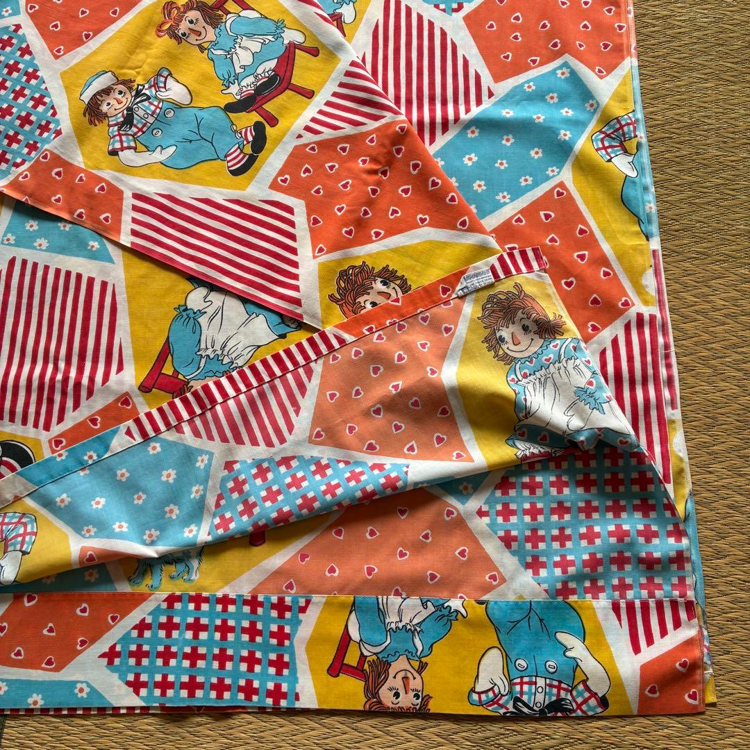 BIG！70s ラガディアン&アンディ　フラット生地シーツ アメリカアンティーク