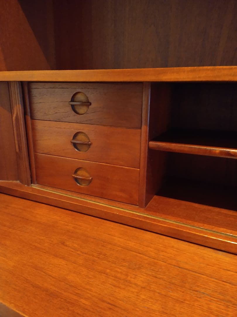 【美品】Johannes Sorth 蛇腹シェルフ チーク ヴィンテージシェルフ