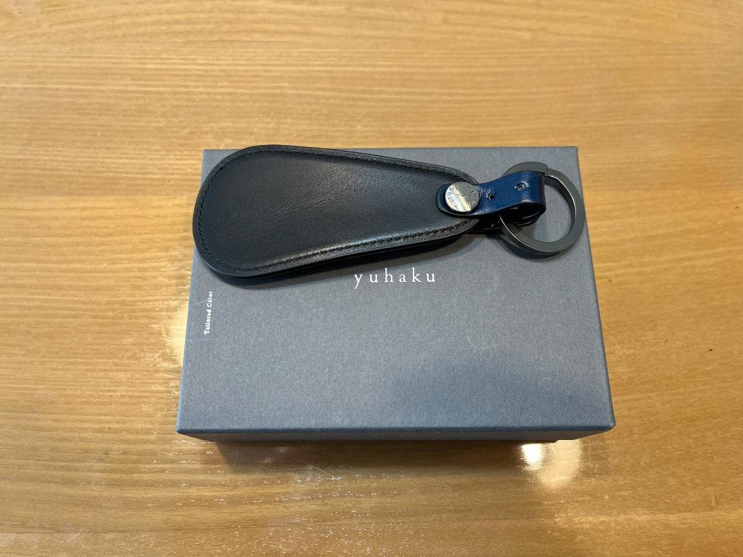 【未使用新品】yuhaku ユハク シューホーン コードバン ブルー