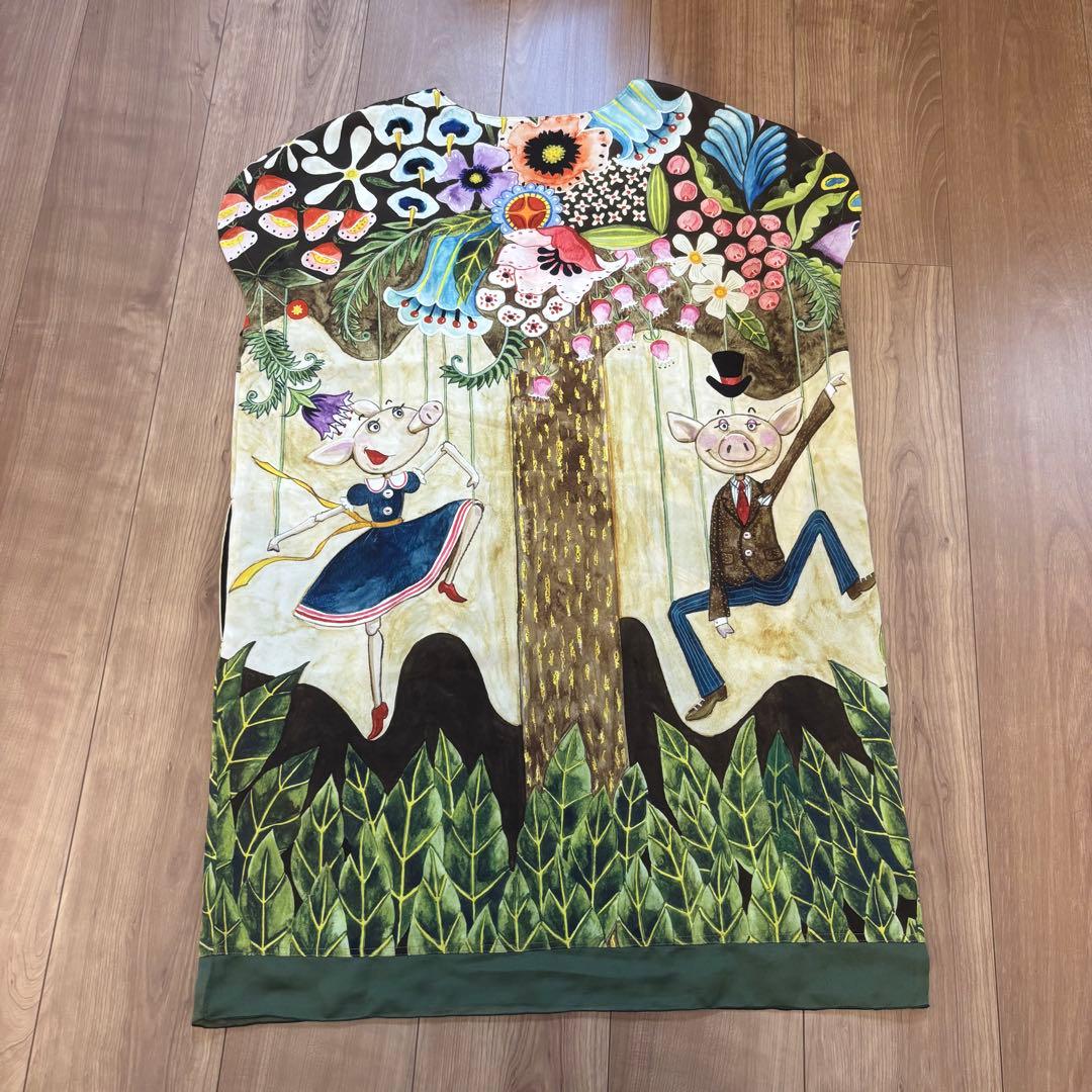 小*️様 【美品】OLLEBOREBLA アルベロベロ　ロングチュニック　ブタさ