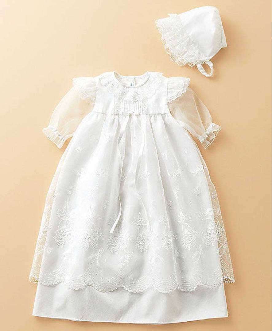 本日発送 familiar ファミリア ベビードレス セレモニードレス 50cm