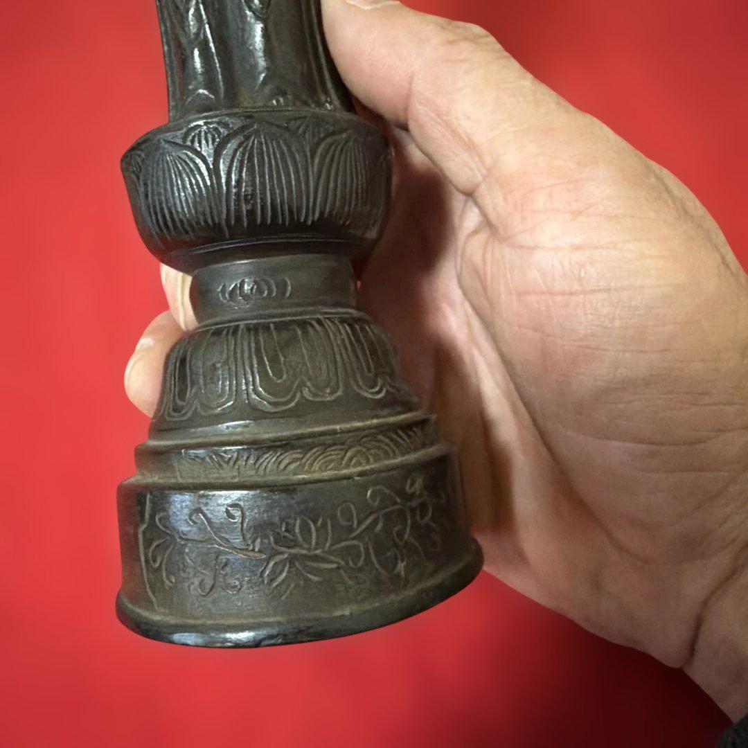 旧家蔵出し　寺院蔵出品　古銅製誕生仏像