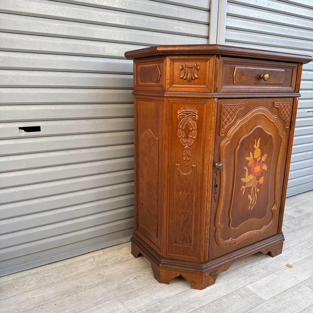 イタリア製 象嵌　コンソール キャビネット　サイドボード　花台