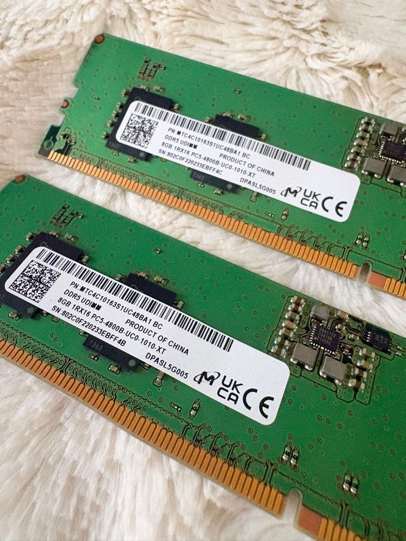 DDR5 16GB (8GB x 2) メモリ