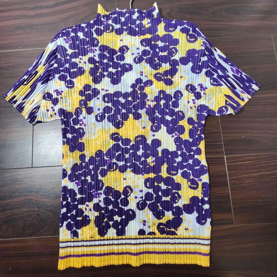 美品 PLEATSPLEASE イッセイミヤケ カットソー ハイネック 3