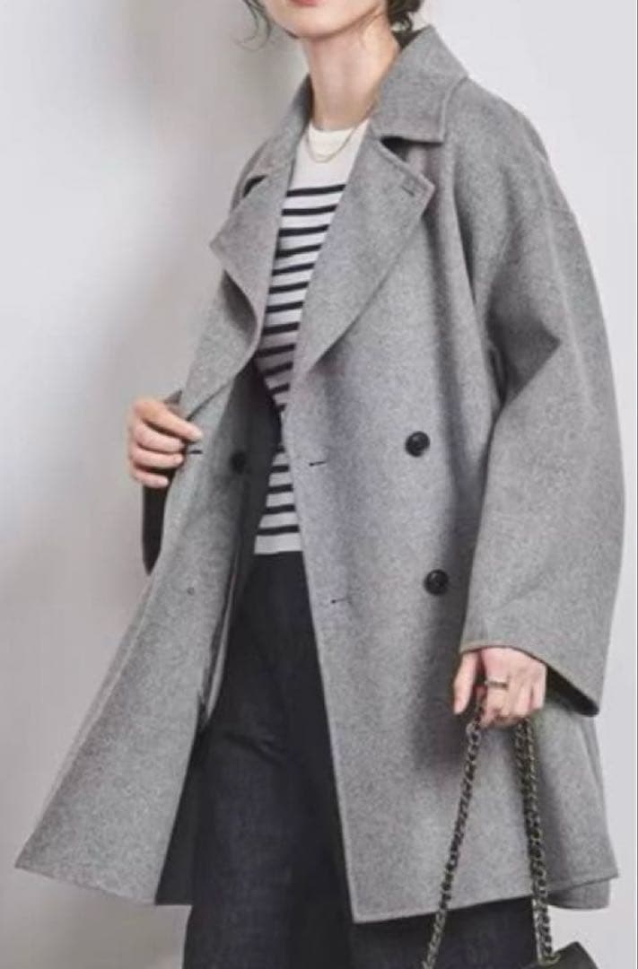 ユナイテッドアローズ34リバーミドルテーラードコート　グリーンレーベル B&Y