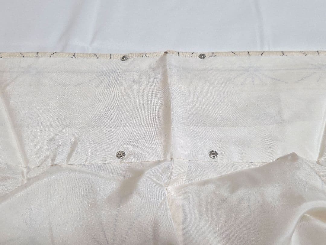 C◆着物くつろぎ 白大島紬 アンサンブル 着物羽織セット 麻の葉 袷 正絹 着物