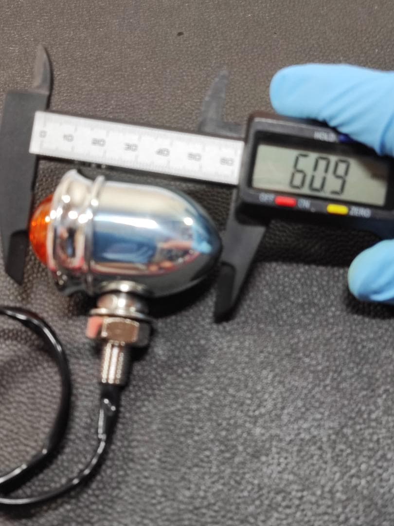 ミニバレットウインカー　電球 M10-P1.25 アルミ　ポリッシュ　4個セット