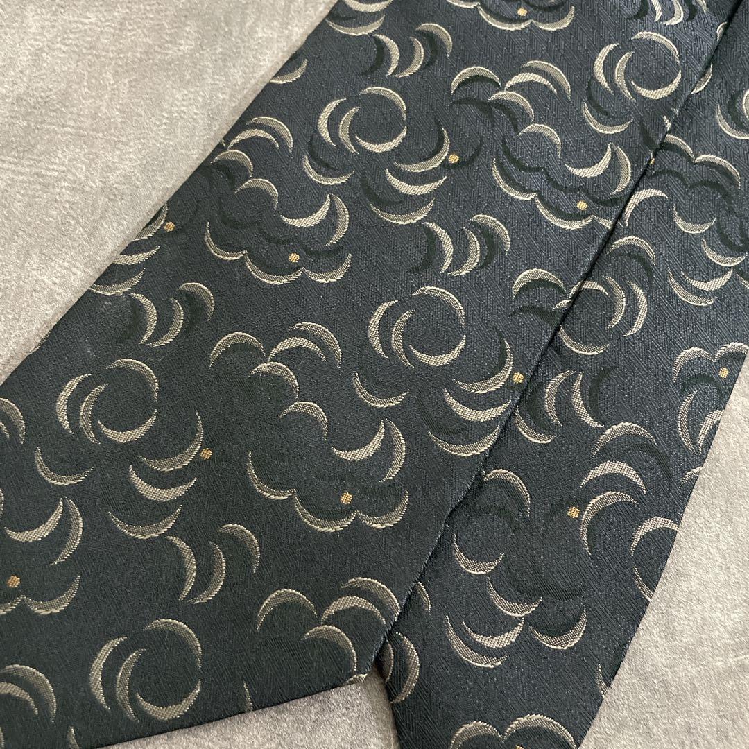 極上 漆黒ウール 黒金ボタン ダブルスーツ saint Laurentネクタイ