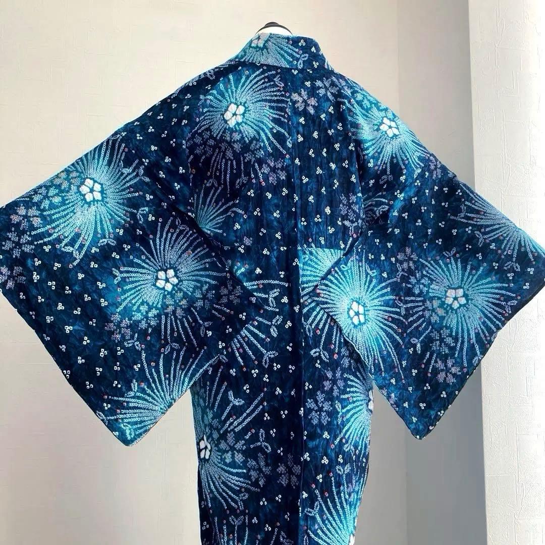 chisa 有松絞り・有松鳴海絞り やまと誂　身丈164cm上質N7-28