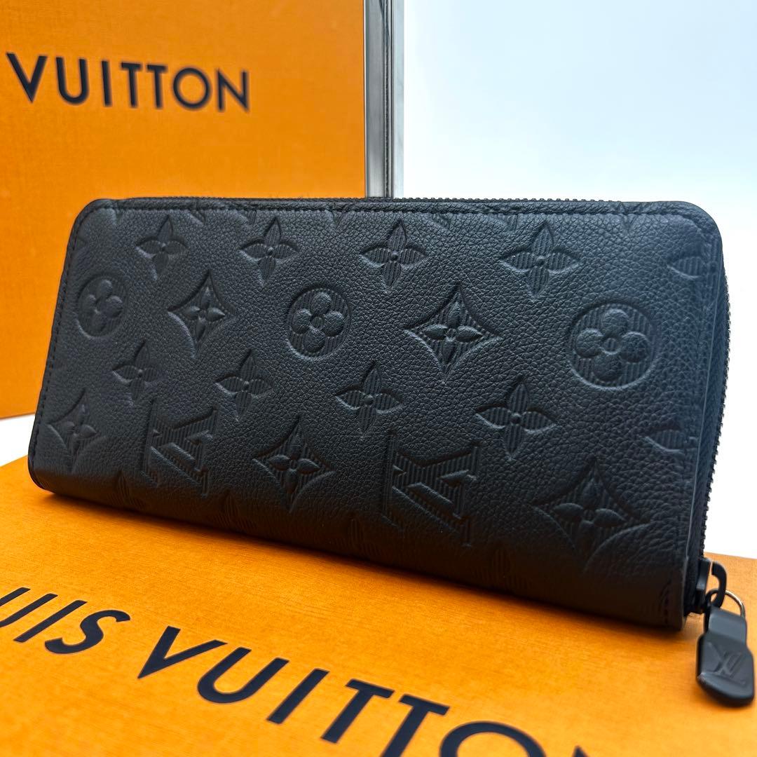 【美品】ルイヴィトン アンプラント ジッピーウォレット 長財布 モノグラム 黒