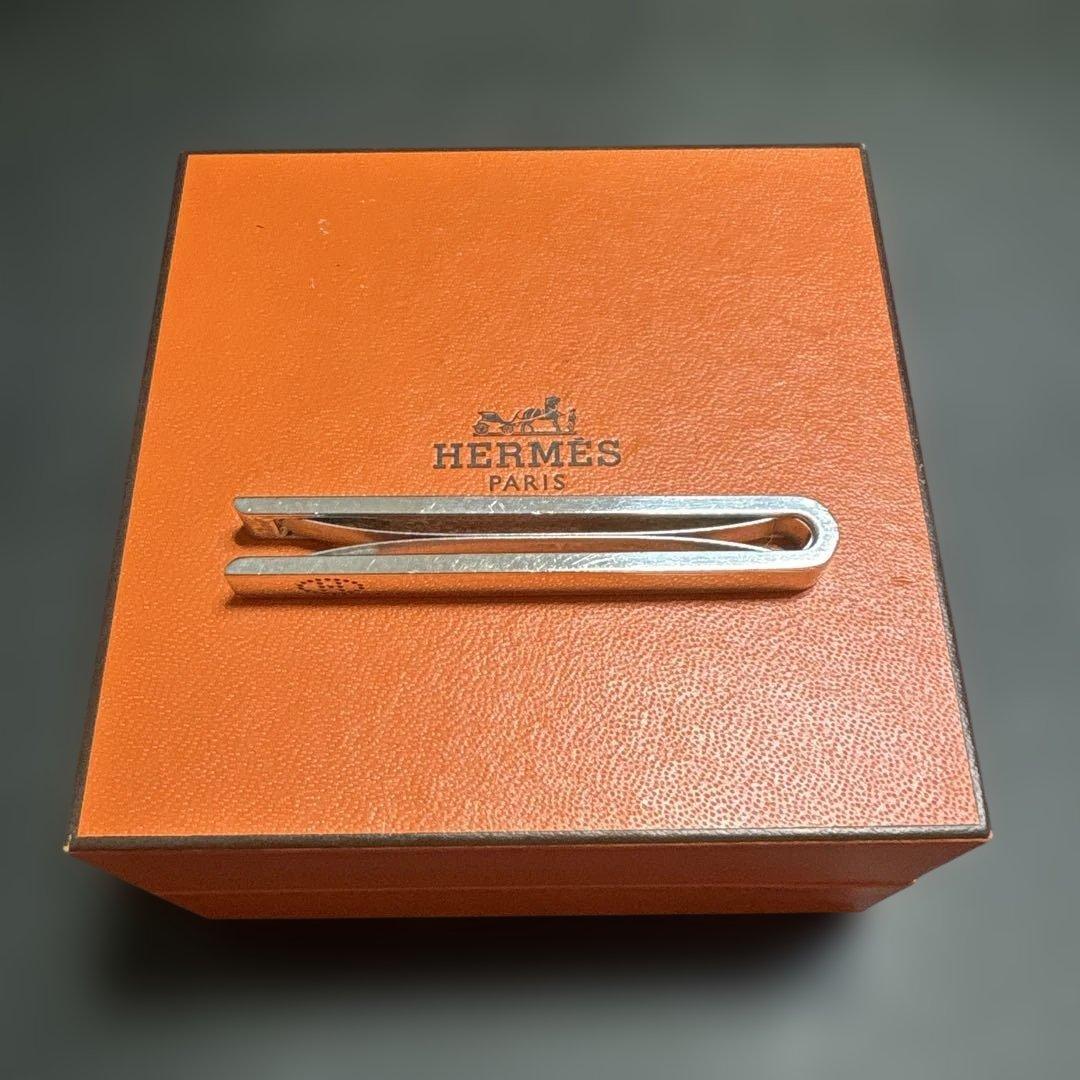 《美品》HERMES エルメス タイピン エブリン エクリプス