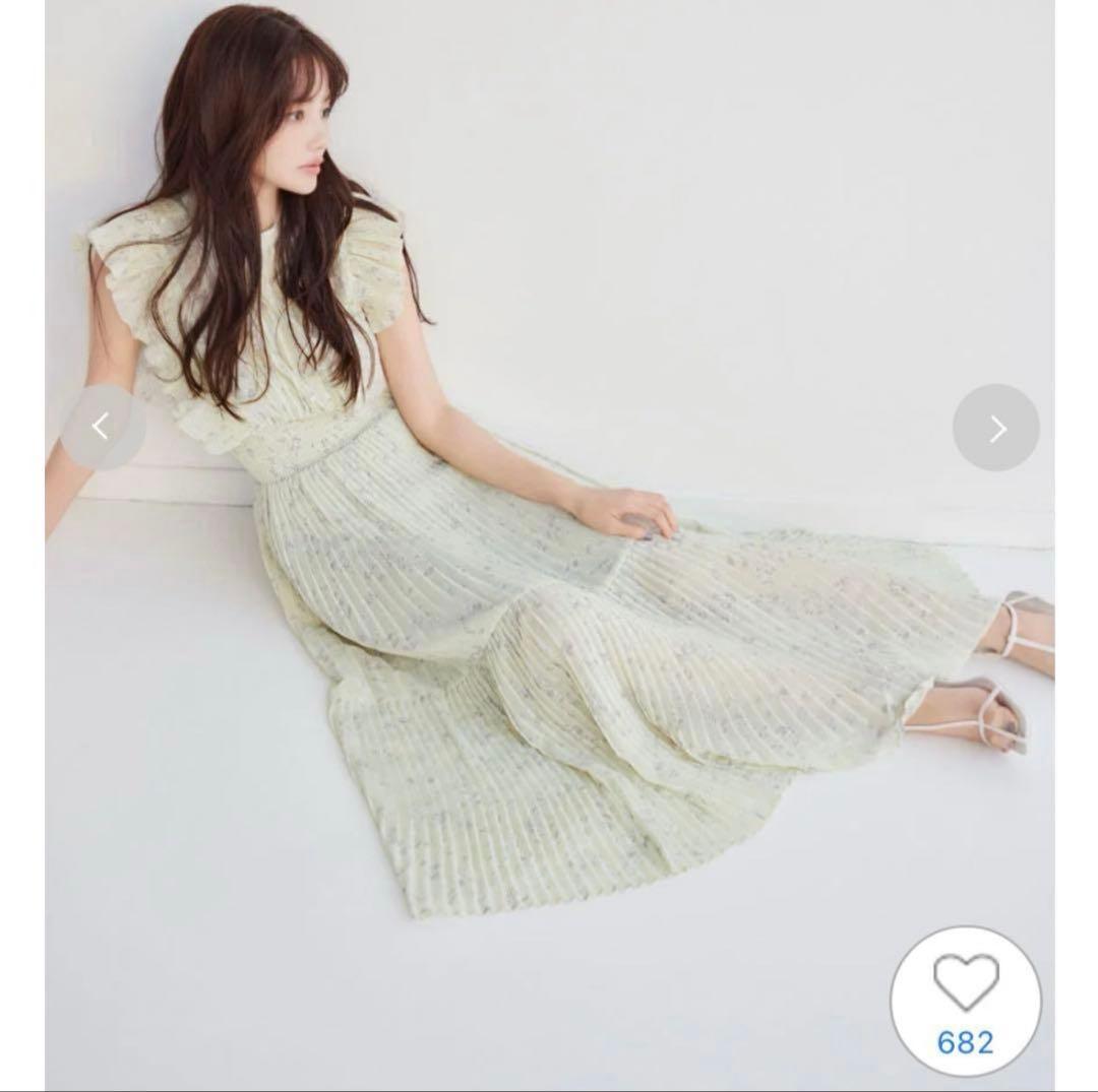 SNIDEL Sustainableフリルワンピース　ミント