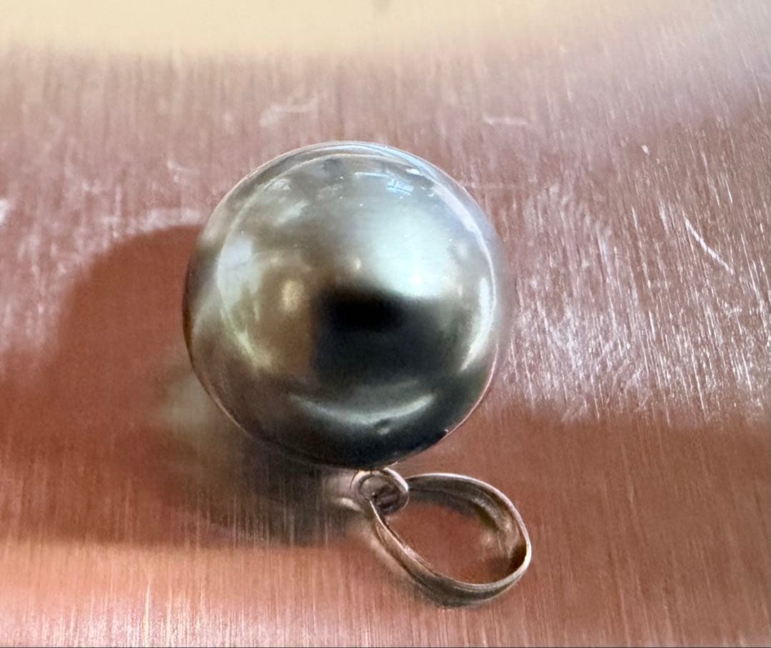 pt850 プラチナペンダント 南洋真珠　タヒチ　12ミリ