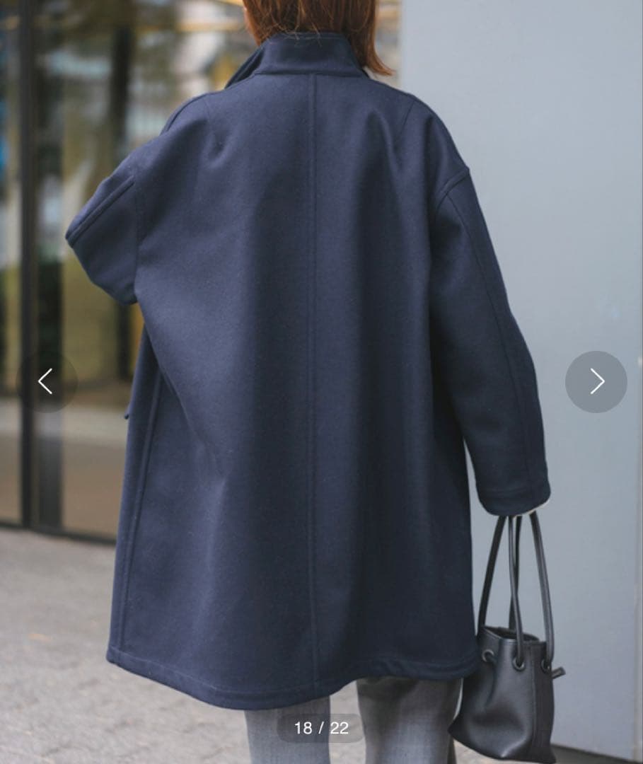 極美品スピックアンドスパン　メルトンフィールドコート