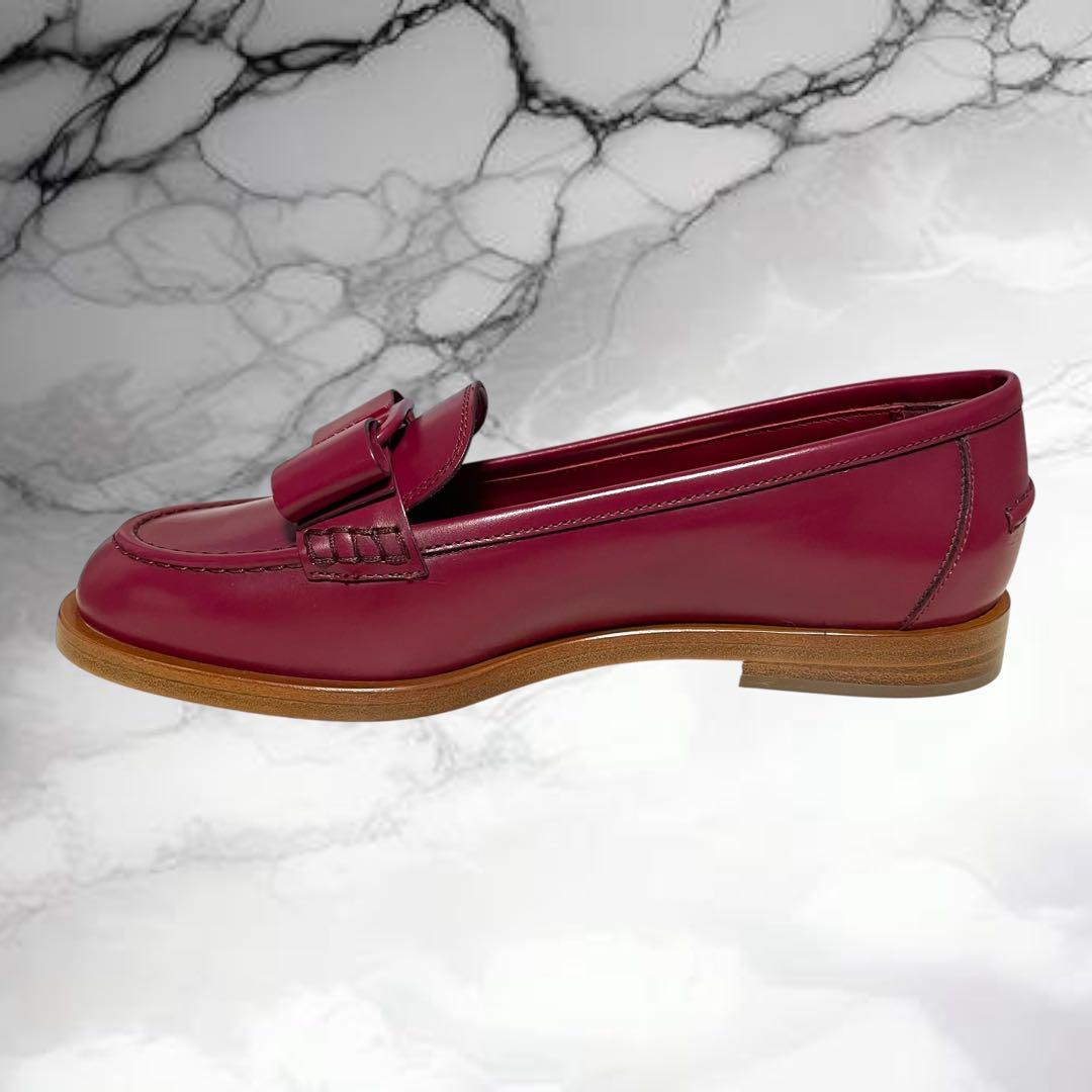 【サルバトーレフェラガモ】美品VIVA ヴァラリボン ローファー ワイン