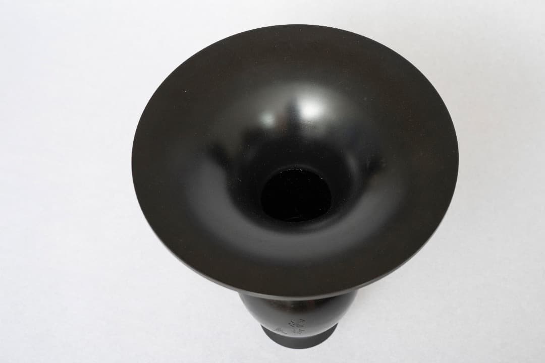 t*o様 花器　唐銅 池坊 遊環 双耳 薄端