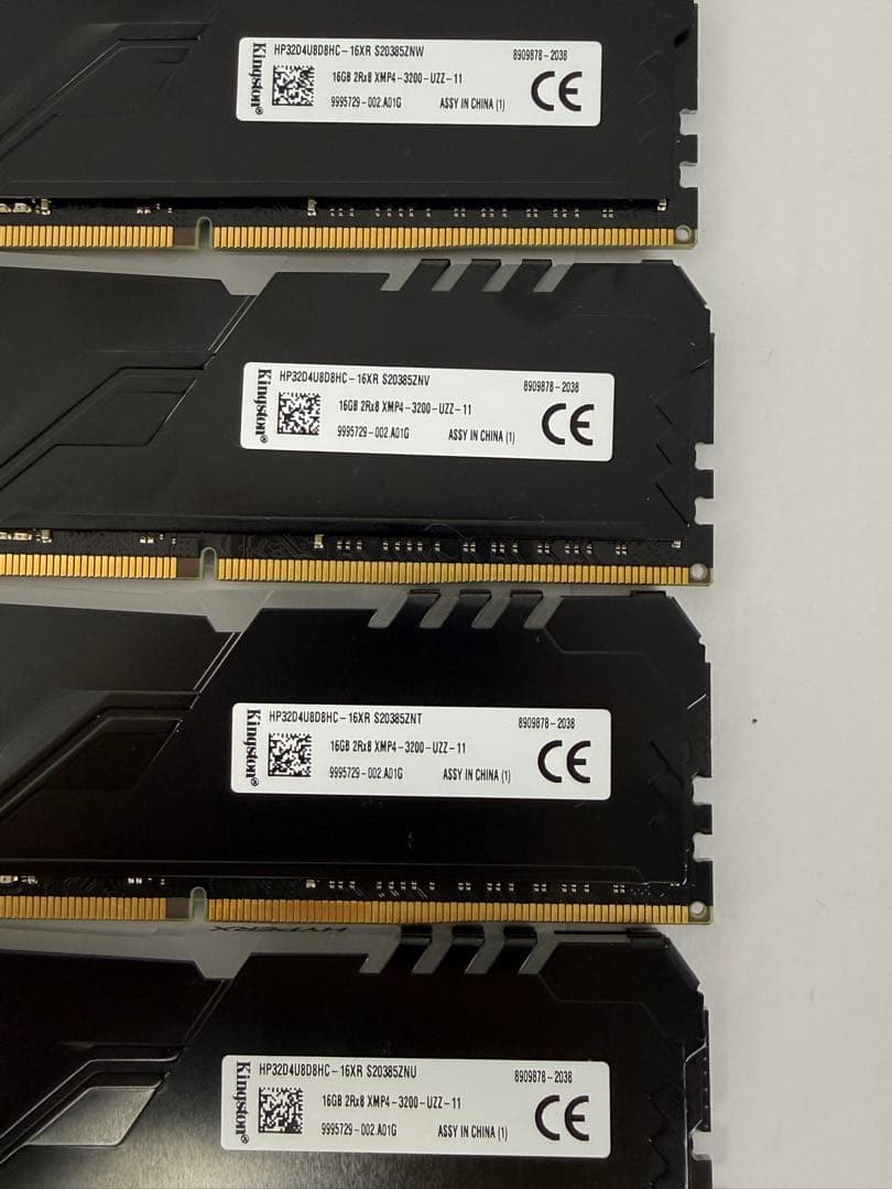 Kingston メモリー DDR4-3200 16GB4枚連番セット合64GB